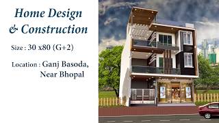 Multistorey House 30 x 80 Plot 7200 SqFt for 828 Lakh  Elevation  Home Plan  Construction [upl. by Burrow]