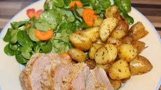 Schweinefilet in Senfkruste mit Rosmarinkartoffeln [upl. by Nelyag]