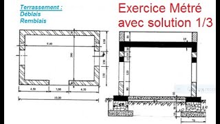 Exercice Métré avec solution Exercice 01 partie 01 [upl. by Ryun]