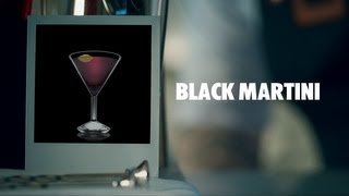 BLACK MARTINI DRINK RECIPE  HOW TO MIX [upl. by Nunci]