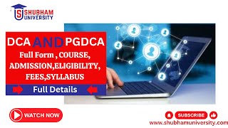 DCA And PGDCA  Which is Better For You DCA or PGDCA  PGDCA And DCA Course Full Details [upl. by Sheba]