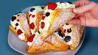 They will disappear in a minute Ideal creamy puff pastry dessert [upl. by Ogilvy884]