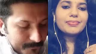 Ravin nilakayal with another excellent singer in Smule Parvathi hari [upl. by Jan254]