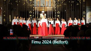 ACADEMIC FEMALE CHOIR OF STUDENTS CULTURAL CENTER OF NIS  Fimu 2024 [upl. by Cirred]