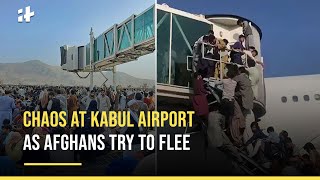 Taliban In Afghanistan Chaos At Kabul Airport As Afghans Try To Flee [upl. by Lukasz472]