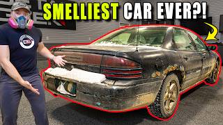 Cleaning The SMELLIEST Car Ever  First Detail in 26 Years  Car Detailing Restoration [upl. by Eenattirb]