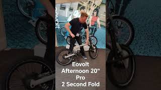 Incredible Eovolt Folding Ebikes Pro Range 2 Second Fold ebike [upl. by Aneehc]