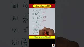 Rules of indices Tricks 🎯 [upl. by Ahsilef]