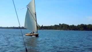 Melonseed Skiff Topsail Clip [upl. by Hgieliak]