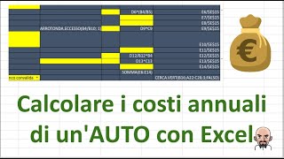 Calcolare i costi annuali di unauto con Excel [upl. by Mayhew]