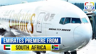 TRIP REPORT  First Time on the Emirates B777  Johannesburg to Dubai  Emirates Boeing 777 [upl. by Arnelle]