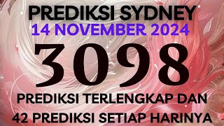 PREDIKSI SIDNEY HARI INI 14 NOVEMBER 2024  BOCORAN SYDNEY MALAM INI  RUMUSAN SDY JITU TERBARU [upl. by Arelus]