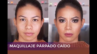 Maquillaje para Parpado Caido  Maquillaje Paso a Paso [upl. by Cobbie429]