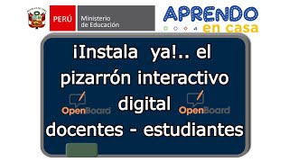 🔴Cómo instalardescargar OPENBOARD pizarrón interactivo digital para el docente y estudiante 2021 [upl. by Parlin]