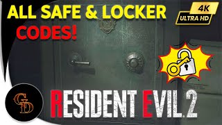 Resident Evil 2 Remake  How to Unlock Every Safe amp Lock  GUIDE [upl. by Aryc806]