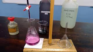 Redox Titration between MnO4 and Fe2 [upl. by Annayehc]