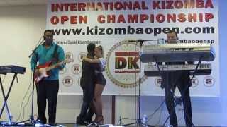 INTERNATIONAL KIZOMBA OPEN SPAIN 2013 Mikas Cabral concert 3 Lisa Dunke dancing [upl. by Avihs544]