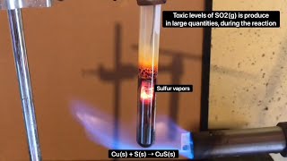 Synthesis of copper II sulfide [upl. by Ynnam]