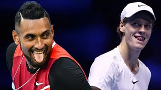 Crazy Kyrgios vs Cold Sinner  Tennis Most BIZARRE Circus ft Angry Umpire [upl. by Yhtuv]