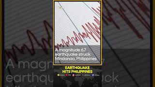 Earthquake of magnitude 67 strikes Mindanao Philippines  WION Shorts [upl. by Eiclehc]