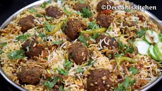 Kofta Biryani Recipe By Deccanis Kitchen Kofte ki Biryani [upl. by Hosfmann134]