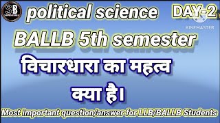 2100day challenge विचारधारा का महत्व। Kanpur University BALLB 5th semester csjm ballb llb [upl. by Hunsinger]