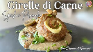 GIRELLE DI CARNE RIPIENE di Speck e Provola Affumicata con Crema di Funghi 🍄‍🟫 MORBIDE e FILANTI [upl. by Edmea]