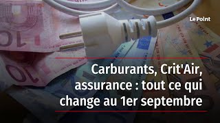 Carburants CritAir assurance  tout ce qui change au 1er septembre [upl. by Crifasi]