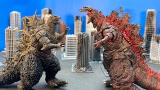 Godzilla Minus One vs Shin Godzilla  ゴジラ vs ゴジラ EPIC STOP MOTION BATTLE [upl. by Anayk]