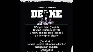 DEBAKE TANSYTO FT BADIKAMALL LYRICS VIDEO [upl. by Einimod929]