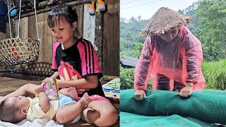 Heavy rain A hard day for a single mother and her two children [upl. by Roderich]