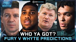 Fury v Whyte Predictions  Anthony Joshua Trent Bruno Lewis Frampton Rio Ferdinand Declan Rice [upl. by Amorete]