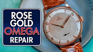 Restoring A Vintage Rose Gold Omega From 1944 [upl. by Tlevesoor]