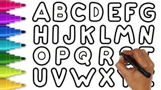 abc learning a for apple b for boll abc song  kids learning 123 number drawing [upl. by Larentia]