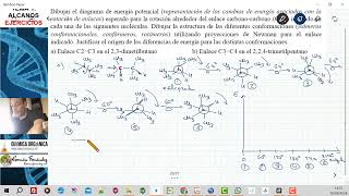 TEMA 1 ALCANOS  EJERCICIO 14 Parte 1 DIBUJAR DIAGRAMA ENERGÍA POTENCIAL DEL 23DIMETILPENTANO [upl. by Elayne]