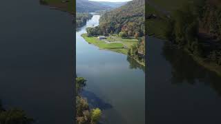 Drone Fly Over of the Allegheny River  Tionesta Pennsylvana [upl. by Lerim]