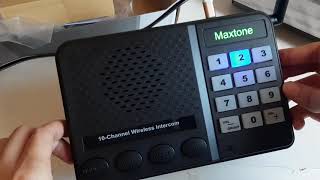 MAXTONE 10Channel Wireless Intercom SK1210 TUTORIAL AND REVIEW [upl. by Ainesy]