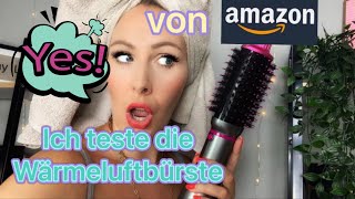 🌬Ich teste die Warmluftbürste Parwin Pro Beauty von Amazon  Schnell Föhnfrisur ohne Rundbürste [upl. by Rothschild]