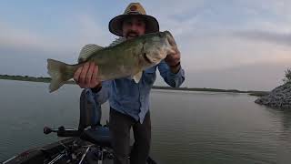 Bass Fishing Choke Canyon Texas 5 lb [upl. by Dorsey]