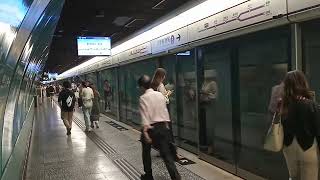 MTR  4 MTrains in a row on the Tseung Kwan O Line [upl. by Eliot]