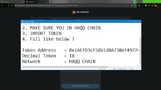 How to ADD Token HCC on Metamask browser and phone islamiccoin islm crypto hcc haqq halal [upl. by Retsevel]