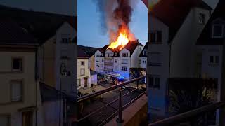 Incendie à Grevenmacher [upl. by Ojadnama]