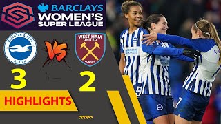 Brighton vs West Ham Highlights amp All Goals  English FA Womens Super League  16112024 [upl. by Blatman117]