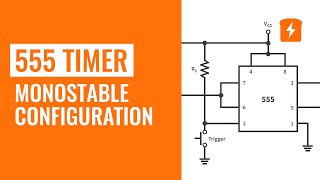 555 Timers  Monostable Multivibrator Configuration [upl. by Dillie]