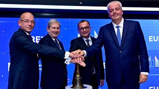 Bell Ringing on 7 October 2024 EU Commission joins Eurex’s repo market [upl. by Papotto919]