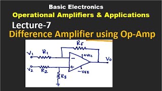 Difference Amplifier using OpAmp [upl. by Elwee]