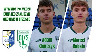 Adam Klimczyk Marcel Kubala po meczu Dunajec Zakliczyn  Okocimski Brzesko 290924 [upl. by Malvina]