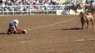 Cody Ohl Riding Boo Match Calf 5 San Angelo Roping Fiesta 2009 [upl. by Wachter624]