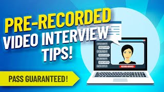 PRERECORDED VIDEO INTERVIEW TIPS Questions amp BRILLIANT ANSWERS [upl. by Anairb]