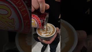 🐶🐶🐶 Latte Art ep 62 🤍latteartclass coffeeart coffee latteeart coffeedecoration barista [upl. by Ahsinauq61]